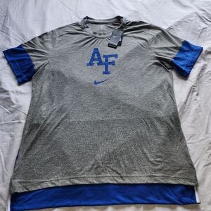 Nike Dri-Fit Air Force Falcons FTBLL Official Gray and Blue Men's Shirt Xlarge